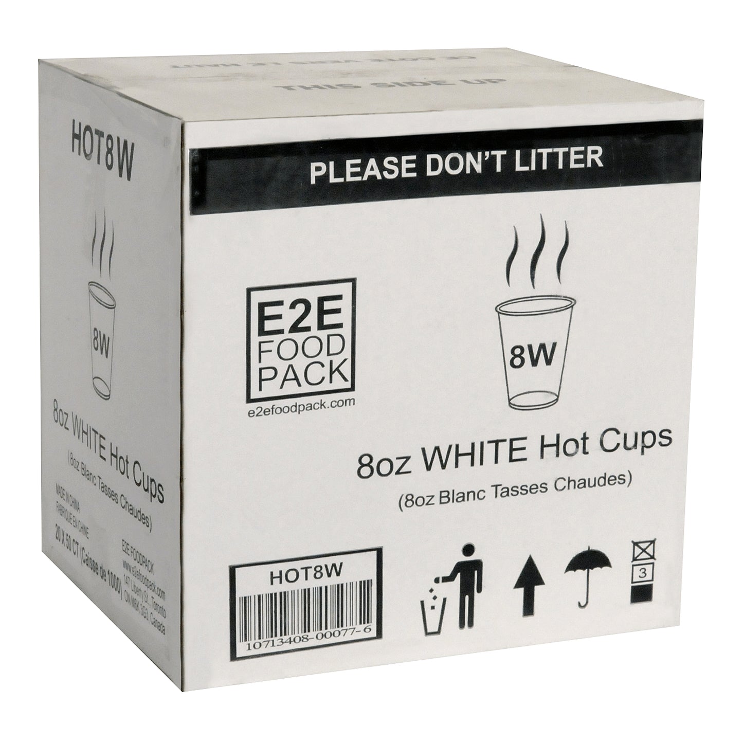 8oz Squat White Hot Cup