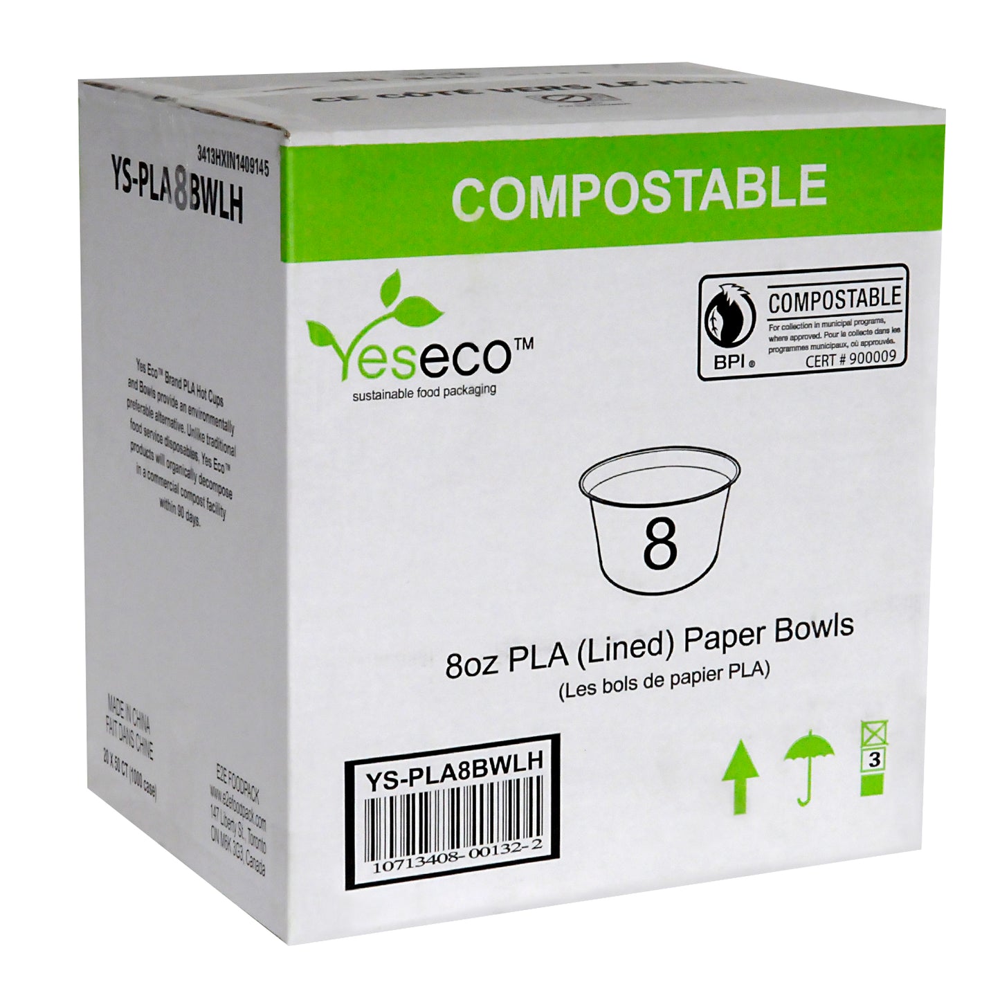 YesEco 8oz PLA BOWL