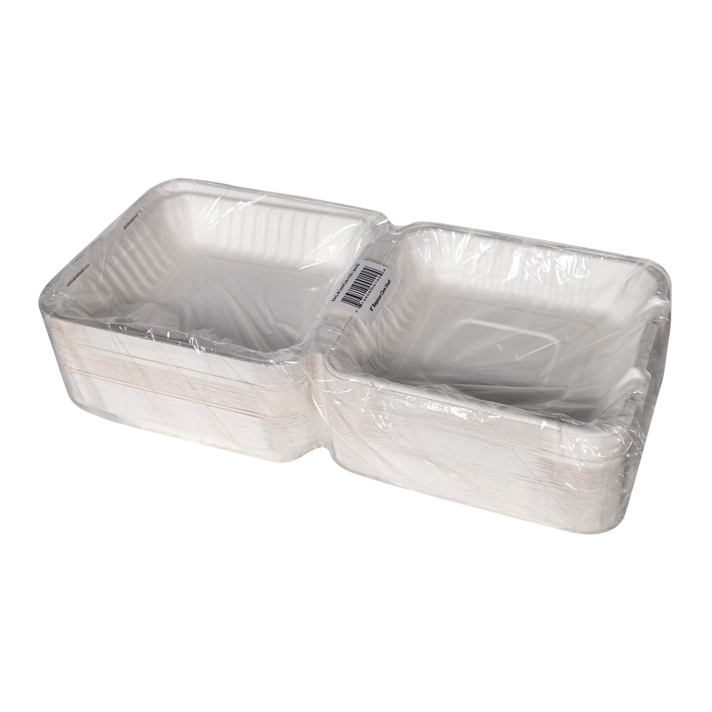 8″ Bagasse Food Clam