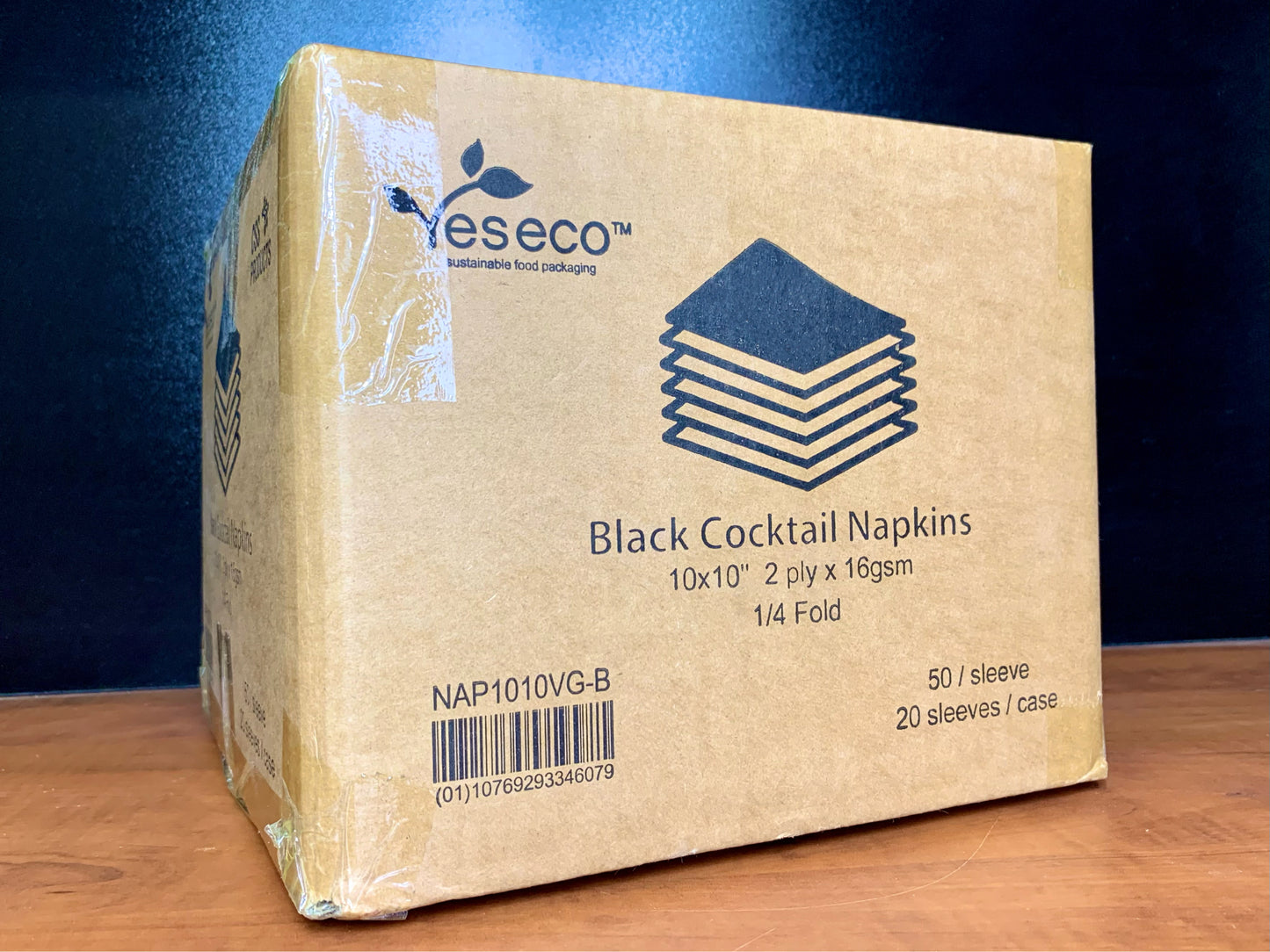 Napkin Cocktail 2 Ply Black