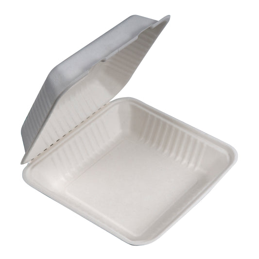 9″ Bagasse Food Clam