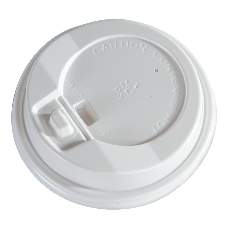 90mm White Dome Hot Cup Latch Lid