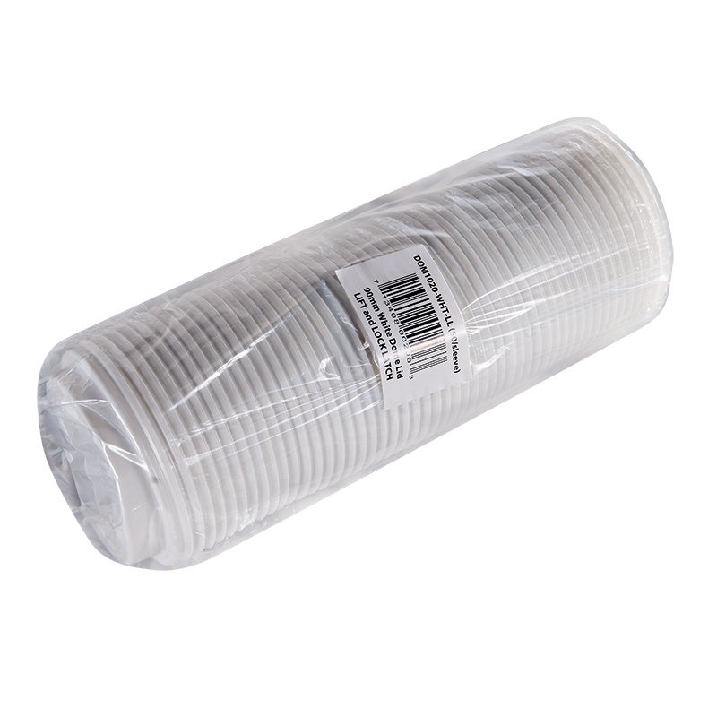 90mm White Dome Hot Cup Latch Lid