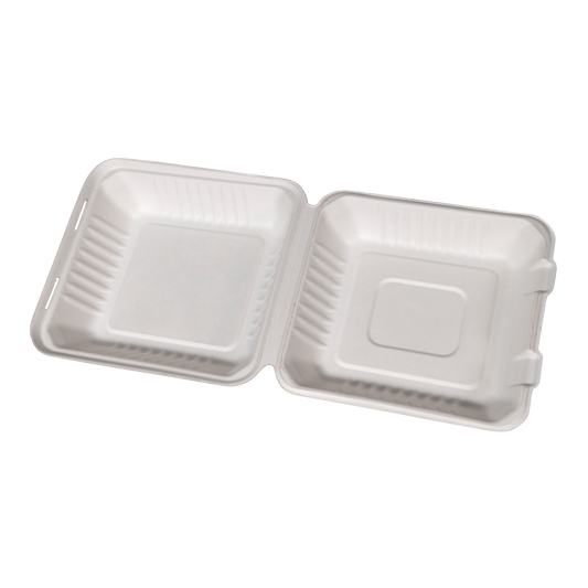 8″ Bagasse Food Clam