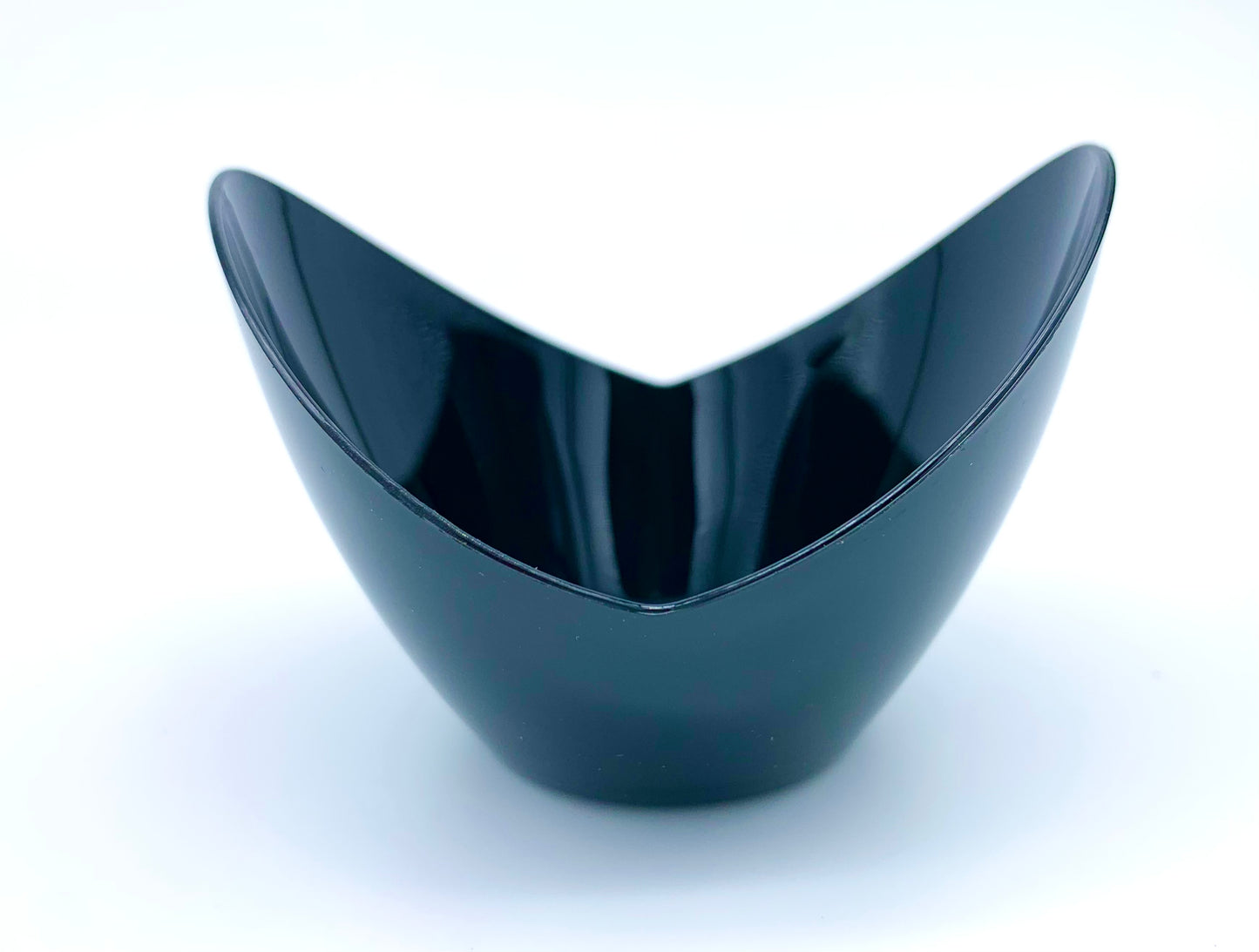 Black Plastic Oval Mousse Bowls