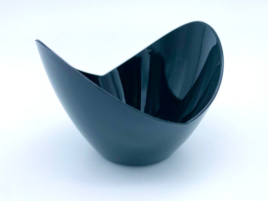 Black Plastic Oval Mousse Bowls