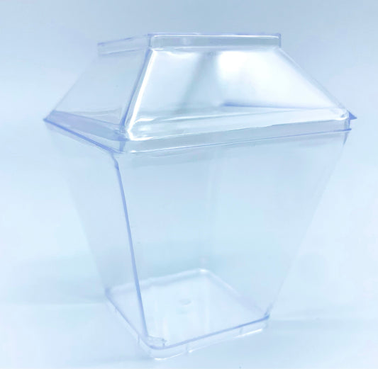 Clear Plastic Medium Square Mousse Cups with Cover