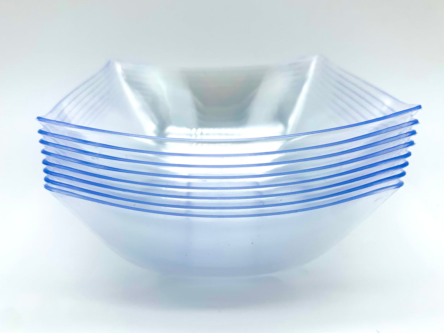 8oz Clear Plastic Square Bowls