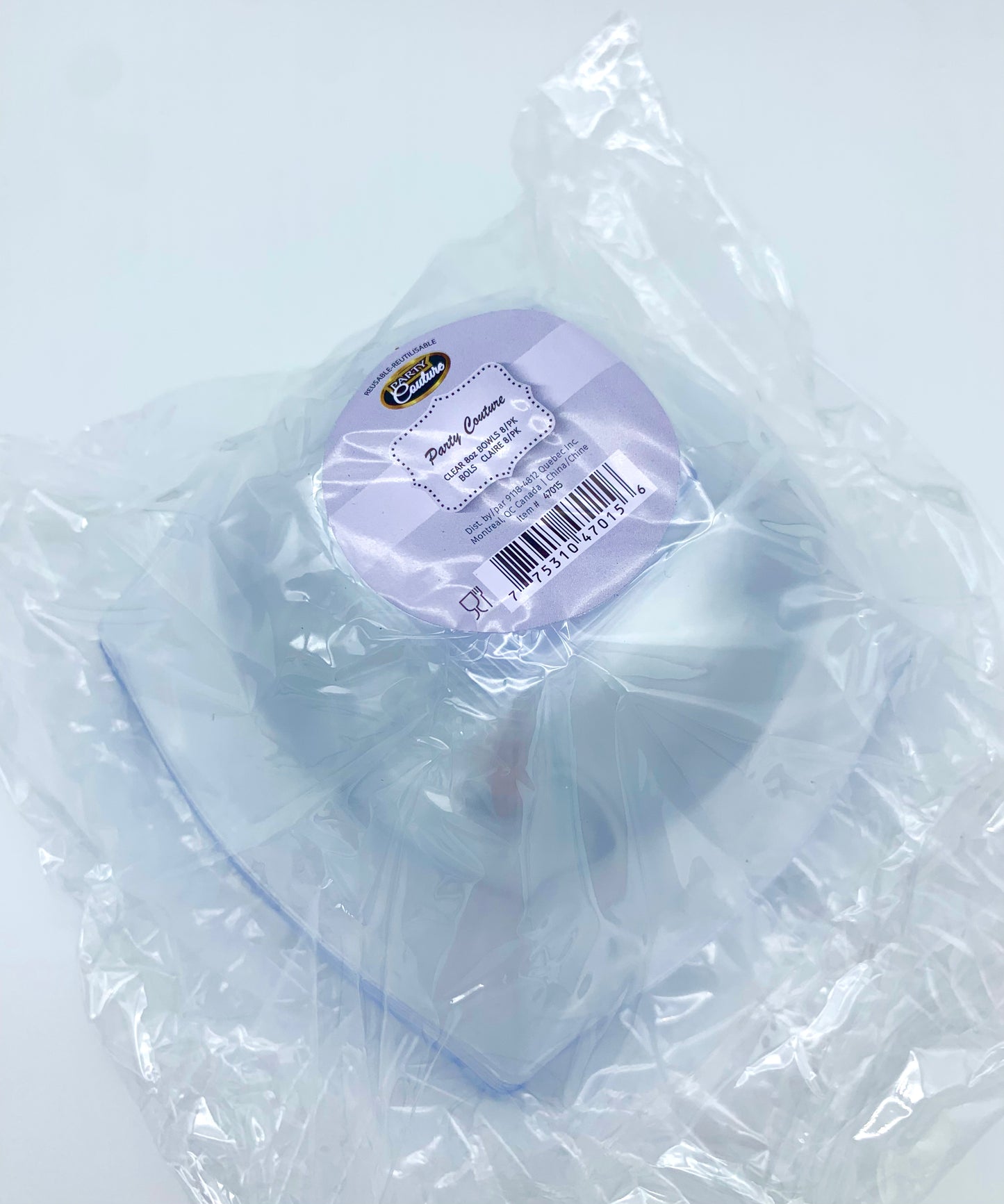 8oz Clear Plastic Square Bowls