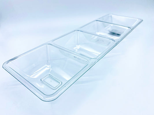 Clear Plastic 4 Compartment Tray