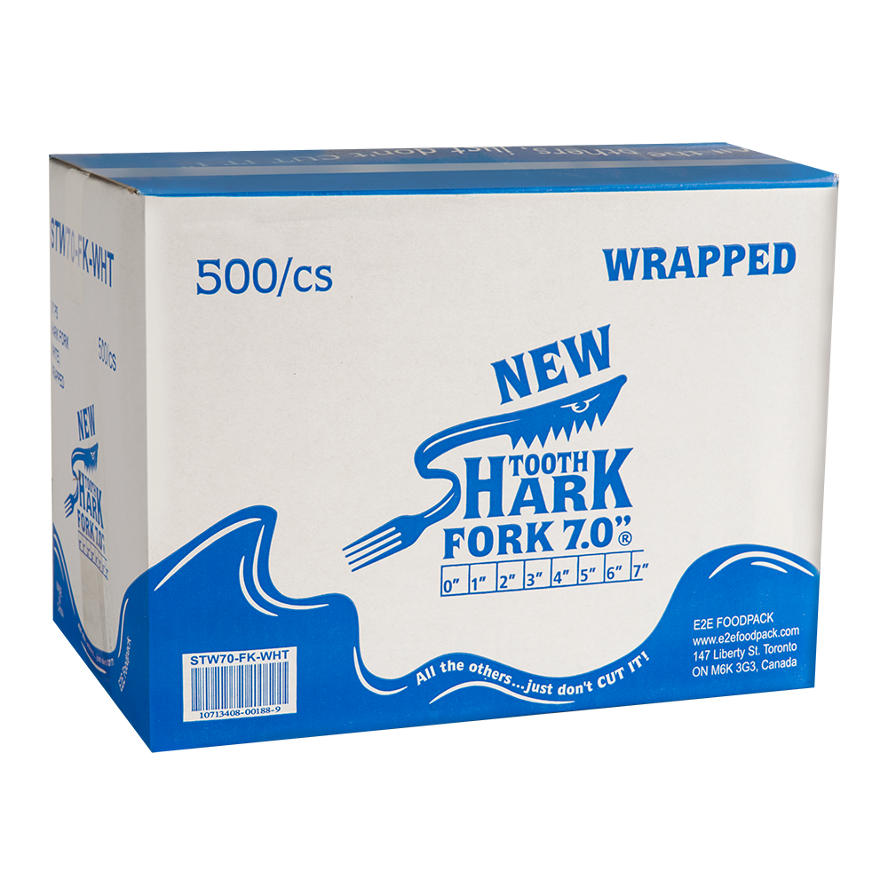 7″ White Fork Wrapped