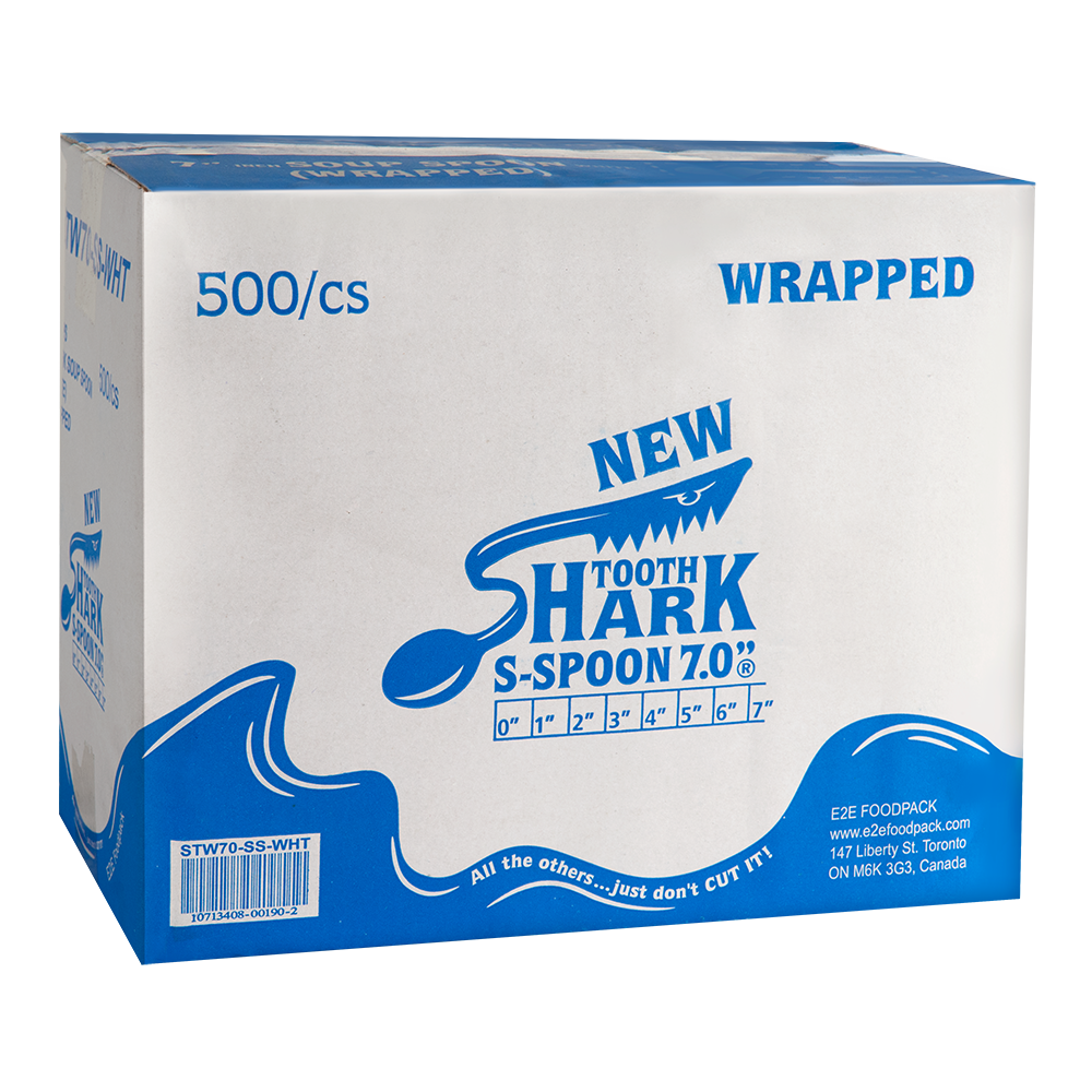 7″ White Soup Spoon Wrapped