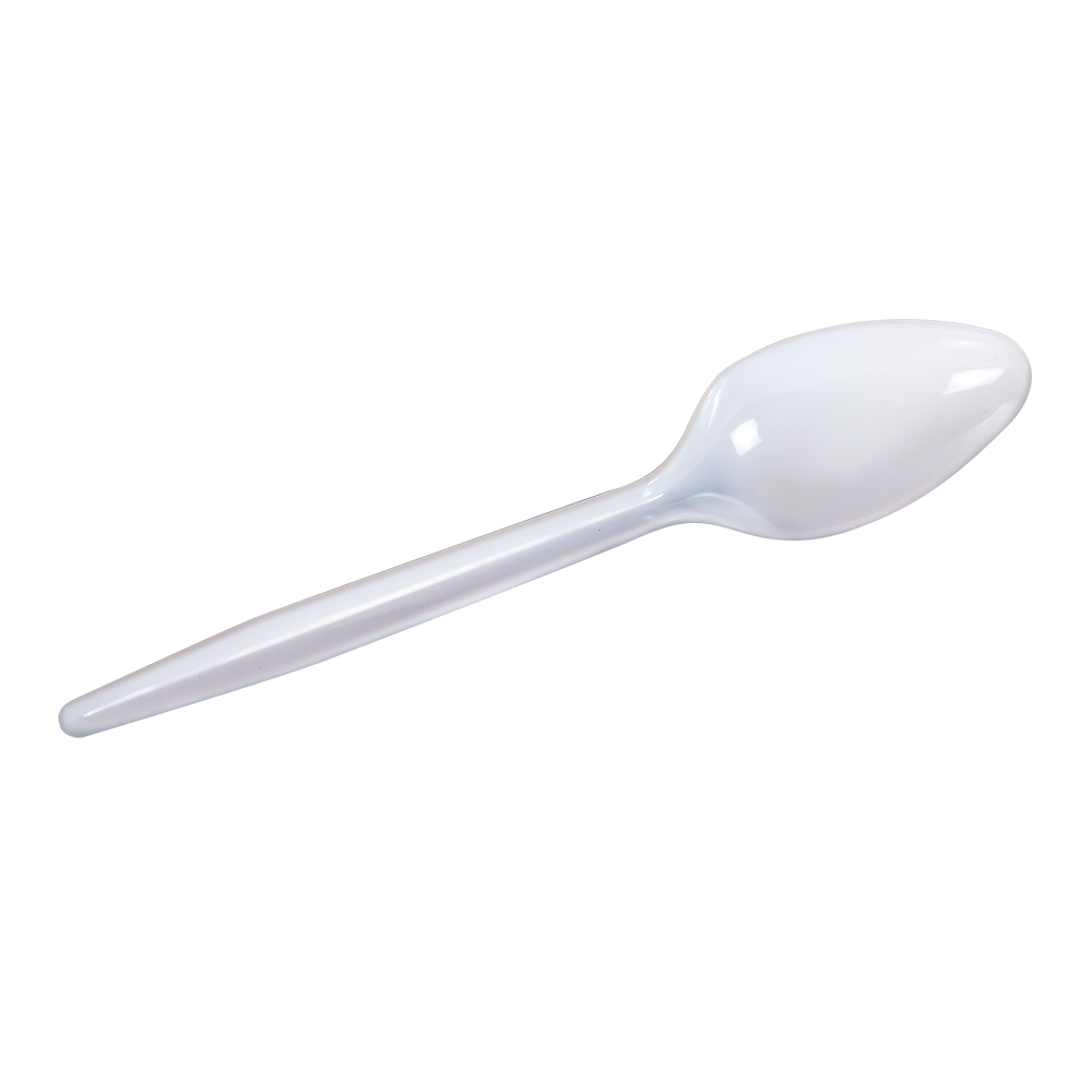 7″ White Tea Spoon Wrapped